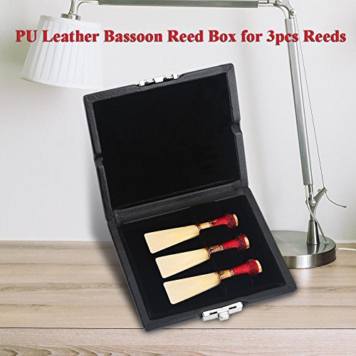 Dilwe Reed Oboe, Cuero de PU Oboe Bassoon Caso Box para 3Pcs Reeds