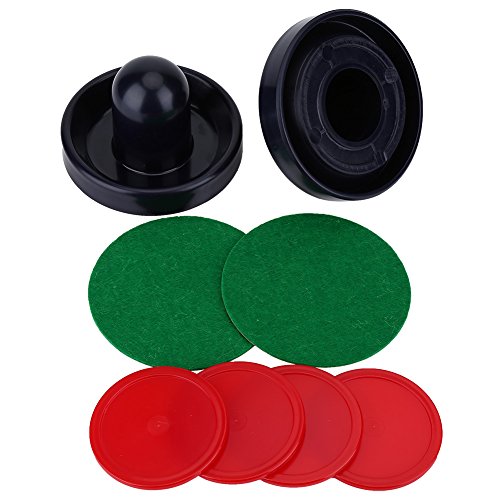 Dioche Juego Hockey Aire para Mesa, 2pcs Empujadores + 2pcs Charpies + 4 pcs Pucks, Niños y Adultos Favores Fiesta Cumpleaños Rellenos Bolsas Fiest