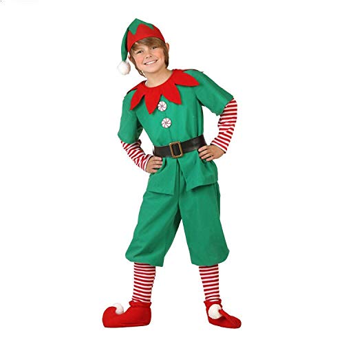 Disfraz de Duende de Navidad para Hombres, Mujeres y niños Navidad, Carnaval y Cosplay (160cm, Hombres)