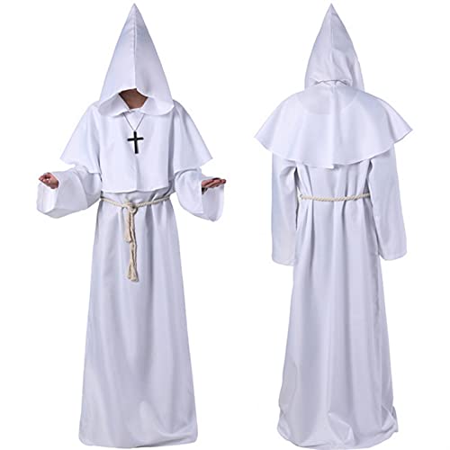 Disfraz de Halloween del payaso Disfraces de la capa de Halloween para hombres Asistente Cosplay Cosplay Robe Medieval Sacerdote Traje Antiguo Ropa Retro Ropa de Moda Para el carnaval de Halloween