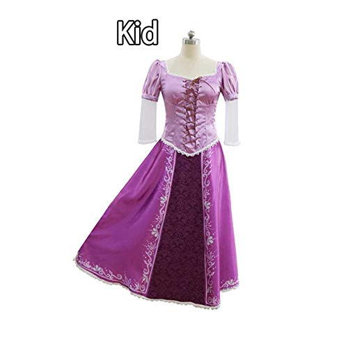 Disfraz de padre-hijo de cosplay disfraces de adultos para niños vestido Rapunzel uniforme Enredado disfraz de Halloween Carnaval Regalo para niñas y mujeres