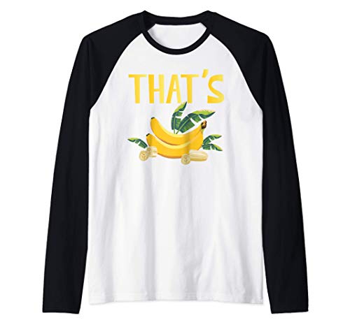 Disfraz de Plátano Divertido That's Bananas Camiseta Manga Raglan