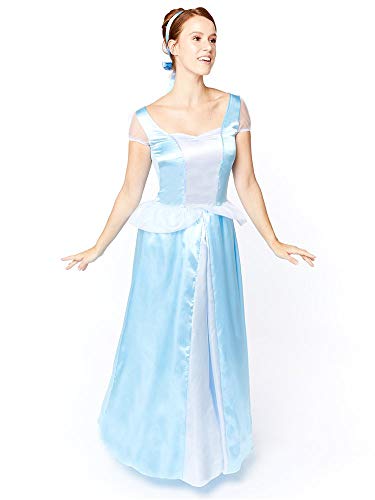 Disfraz de princesa Cenicienta para mujer adulta, talla M