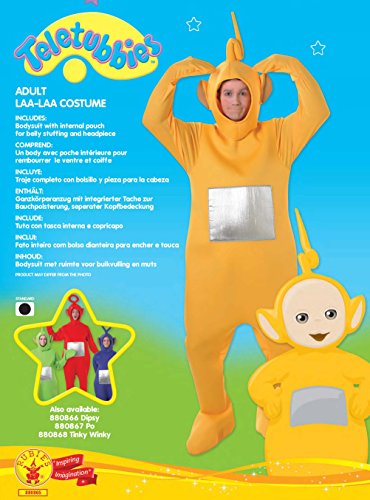 Disfraz de teletubbie Laa-Laa Oficial de Rubie’s, para Adultos, tamaño estándar