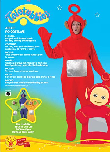 Disfraz de teletubbie Po oficial de Rubie’s, para adultos, estándar