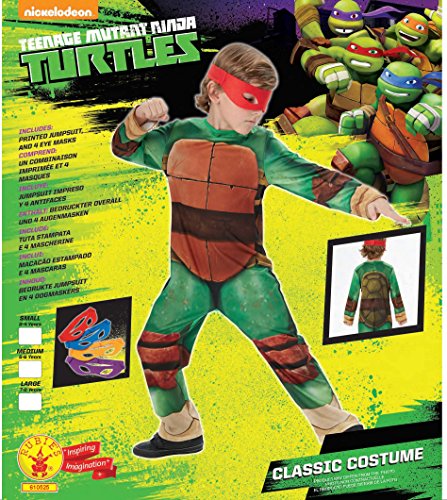 Disfraz de Tortuga Ninja para niños, talla infantil 7-8 años (Rubie's 610525-L)