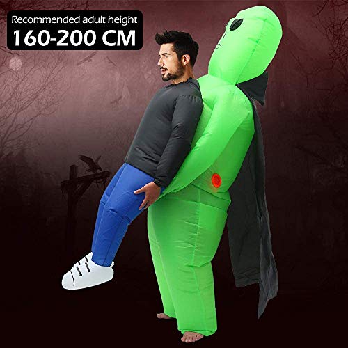 Disfraz hinchable de Alien, disfraz de Halloween, color verde, disfraz de Carry Me para hombre, disfraz cosplay, disfraz de Halloween, fiesta, joya de mesa, casa y jardín (niños)