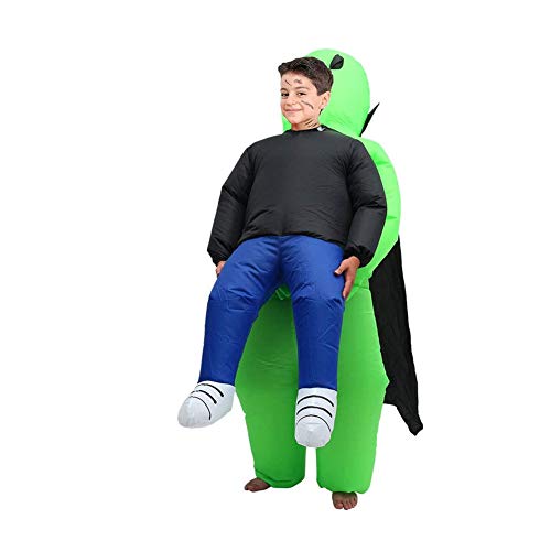 Disfraz hinchable de Alien, disfraz de Halloween, color verde, disfraz de Carry Me para hombre, disfraz cosplay, disfraz de Halloween, fiesta, joya de mesa, casa y jardín (niños)