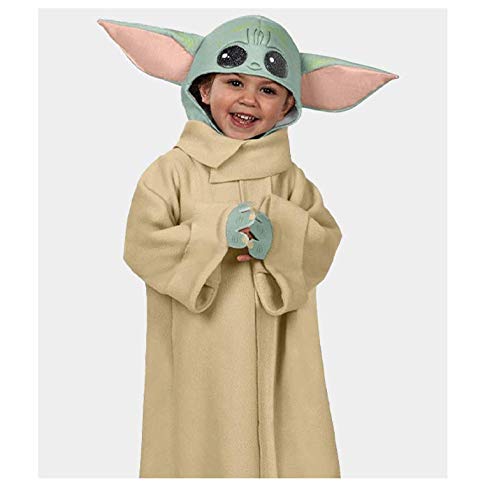 Disfraz infantil de Star Wars Yoda de Yoda Jedi Master Alien Cos de juego de rol (sombrero + ropa, S (3 a 5 años))