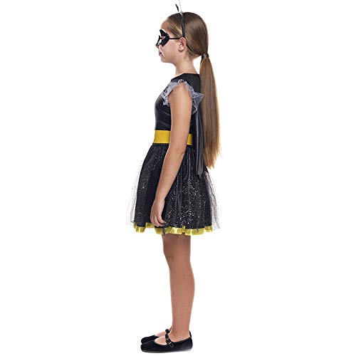 Disfraz Superheroína Niña Bat Girl Murciélago【Tallas Infantiles de 3 a 12 años】[Talla 5-6 años] | Disfraces Niñas Superhéroes Carnaval Halloween Regalos Niños Cosplay Cómics