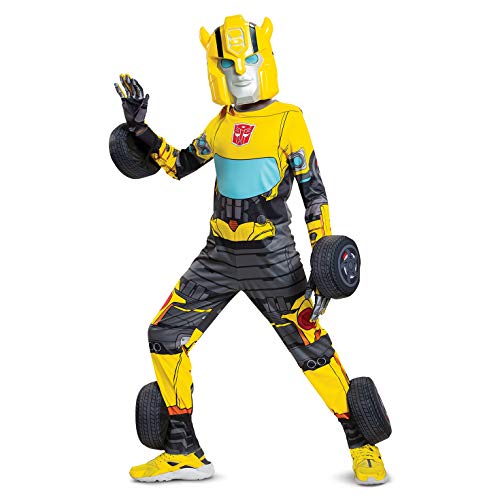 Disguise Disfraz Transformers Niño Bumblebee Convertible en Autobot, Disfraz Carnaval Niño Disponible en Talla S