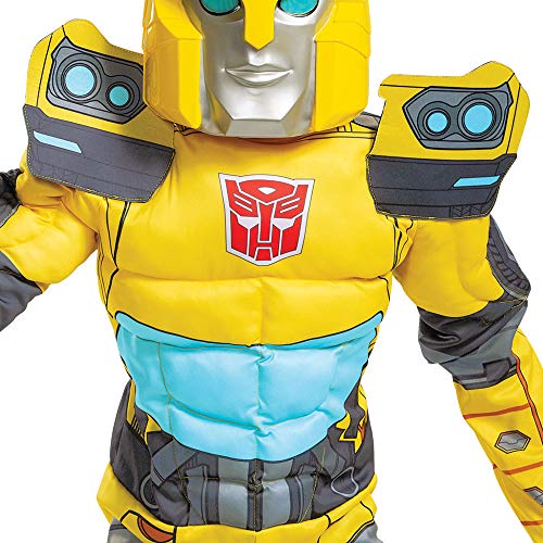 Disguise Disfraz Transformers Niño Bumblebee Músculoso, Disfraz Carnaval Niño Disponible en Talla M