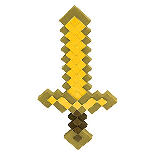 Disguise Espada Minecraft Dorada Mojang, Minecraft Juguetes Disponible en Talla Única