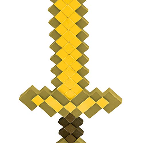 Disguise Espada Minecraft Dorada Mojang, Minecraft Juguetes Disponible en Talla Única