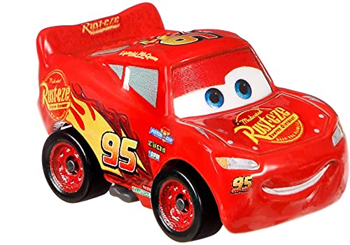 Disney Cars GYD35 Mini Racers de metal, juego de 3 con Hot Rod Smokey, River Scott y McQueen de metal