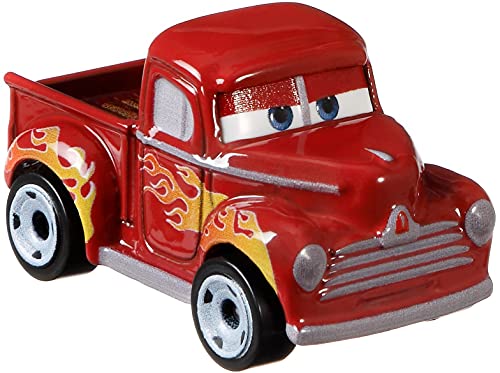 Disney Cars GYD35 Mini Racers de metal, juego de 3 con Hot Rod Smokey, River Scott y McQueen de metal