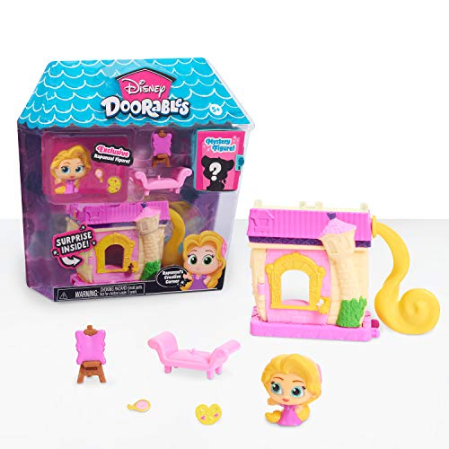 Disney Doorables Mini Playset Rapunzel's Creative Corner, Multicolor, H 6.5cm x W 7cm x D 3.9cm (Just Play 44559)