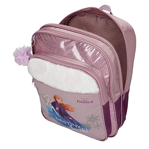 Disney Frozen Destiny Awaits Mochila Escolar Morado 32x42x15 cms Poliéster 20.16L