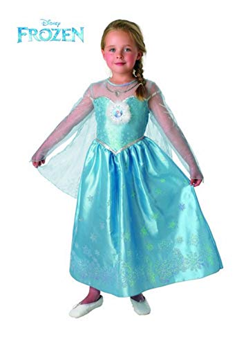 Disney Frozen Disfraz Elsa Deluxe infantil, L (Rubie's Spain 888683-L)