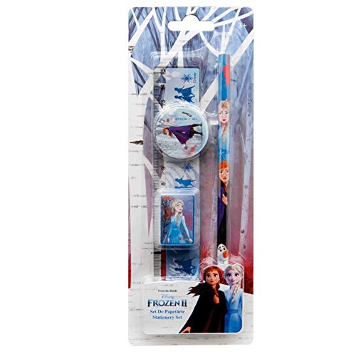 Disney Frozen Stationery Set-a.o. Pencil+Eraser+Ruler No Aplica Sets de Material Escolar, Multicolor (46228A)