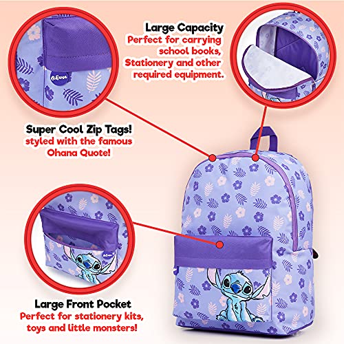 Disney Lilo y Stitch Mochilas Escolares, Mochila Niña de Gran Capacidad, Mochila Infantil para Colegio Deporte Viajes, Regalos para Niñas y Adolescentes