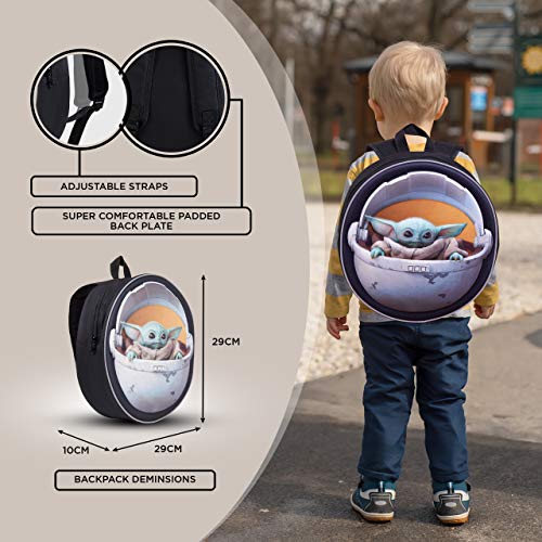 Disney® Official Star Wars The Child Backpack Baby Yoda Mandalorian | Licenced School Travel Bags Baby Yoda in Carriage | Exclusive Kids Boys Girls Youth Adult Rucksack Backpack