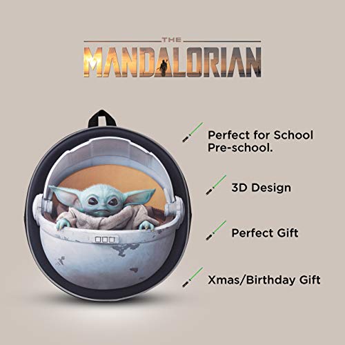 Disney® Official Star Wars The Child Backpack Baby Yoda Mandalorian | Licenced School Travel Bags Baby Yoda in Carriage | Exclusive Kids Boys Girls Youth Adult Rucksack Backpack