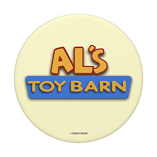 Disney Pixar Toy Story Al's Toy Barn Bubble Logo PopSockets PopGrip: Agarre intercambiable para Teléfonos y Tabletas