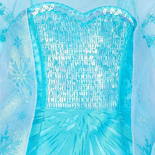 Disney Store Elsa - Disfraz de Frozen para niños, cumpleaños, cosplay, Halloween, fiesta, carnaval, edad 5-6 años