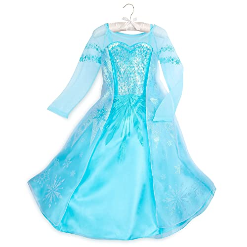 Disney Store Elsa - Disfraz de Frozen para niños, cumpleaños, cosplay, Halloween, fiesta, carnaval, edad 5-6 años