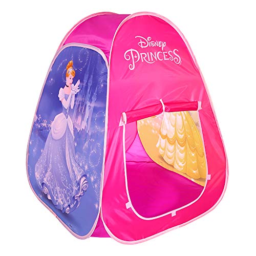 Disney - Tienda de princesas para Niñas Niños Juguetes niños 3 años Tienda Pop Up Casitas infantiles tela con bolsa de transporte Diseño automontable Princesas Disney