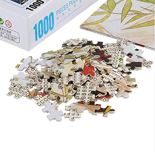 Diy Puzzle 1000 Piezas Conejo Gris En Cesta De Mimbre Decoración Ensamblada Juego Familiar Regalos Y Juguetes Educativos Para Niños Adultos