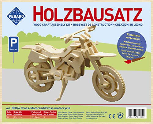 Donau Elektronik Wood diseño Cross Moto, Multicolor M850-6