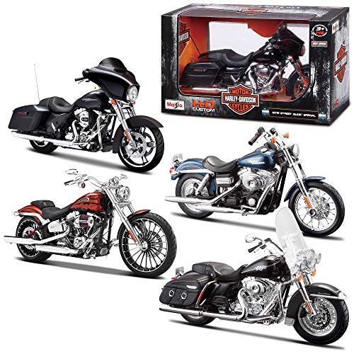 Dos Mac Motocicletas Harley Davidson Modelo 1:12 32320 , Modelos/colores Surtidos, 1 Unidad