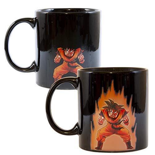 Dragon Ball Z Custom Goku Symbol Heat Reactive Mug |Black Ceramic