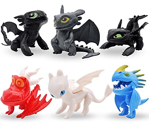 Dragons Mystery - simyron 6 unids Modelo de Personaje, Cómo Entrenar Dragon Master, uguete dibujos animados para niños, Favoritos de Fiesta para Chicos y Niños