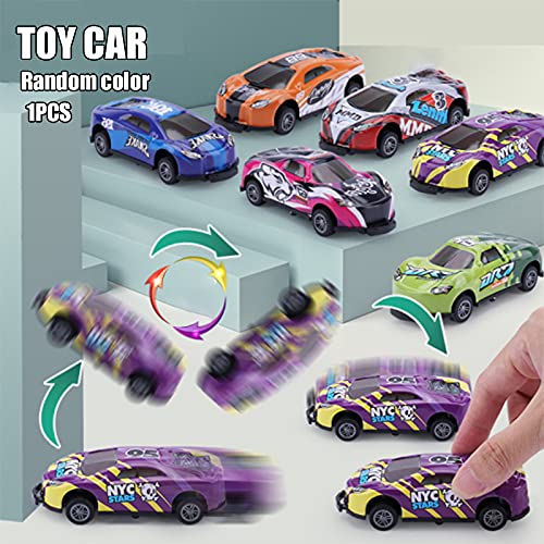 Dreafly Juguetes Pull Back Mini Race Cars Colores Surtidos Stunt Toy Car Mini Cartoon Pull Back Car Toys Racing Mini Cars Juguetes educativos Modelo de Dibujos Animados Juguetes de Coches para niños