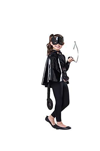 Dress Up America Black Cat Disfraz Set para Girls - Kids Cat Dress Up - Incluye un Cabo, máscara y más 1070-T4/S