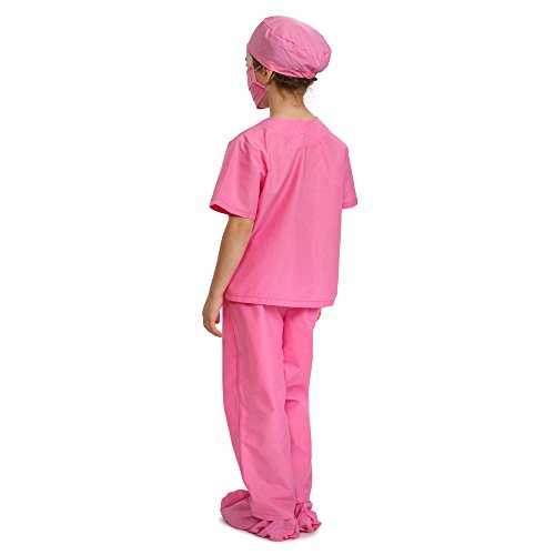 Dress Up America- Children Kids Scrub's Rosa médico Scrubs Disfraz niños Pretend del Doctor Scrub Play Outfit, Color, 4-6 años (74 cm Cintura, 107 cm Altura) (874P-S)