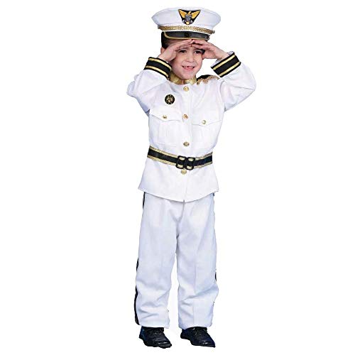 Dress Up America-Disfraz de Almirante de la Marina Deluxe: Talla XL 16-18 años, 14 90-109, altura: 152+ cm (229-XL)