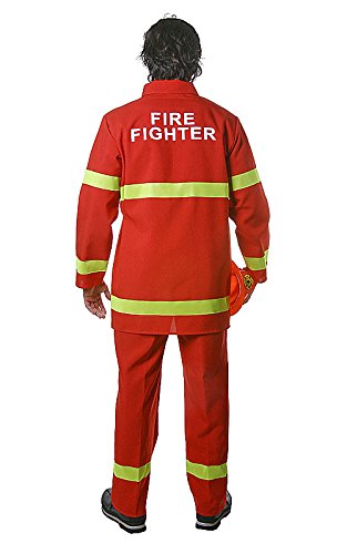 Dress Up America Disfraz de Caza de Bomberos Rojo Adulto