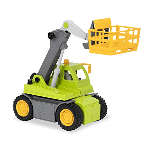 DRIVEN by Battat Mid-Sized Midrange Telehandler Cesta, Brazo de grúa, luz y Sonido-Camiones y Juguetes de construcción para niños a Partir de 3 años, Color Nailon/a. (Branford Ltd. 0)