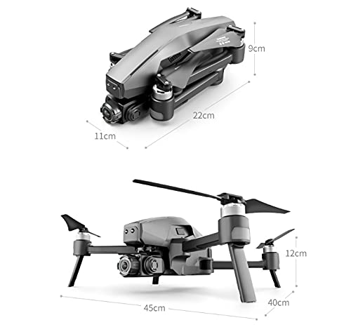 Dron plegable con cámara 4 K/6 K, cuadricóptero RC con doble cámara de 120 ° gran angular, Follow-Me, control por aplicación, tiempo de vuelo, 28 minutos, cuadricóptero RC EPTZ para principiantes