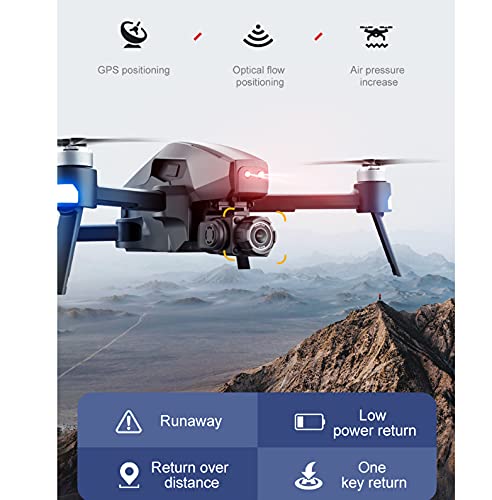 Dron plegable con cámara 4 K/6 K, cuadricóptero RC con doble cámara de 120 ° gran angular, Follow-Me, control por aplicación, tiempo de vuelo, 28 minutos, cuadricóptero RC EPTZ para principiantes
