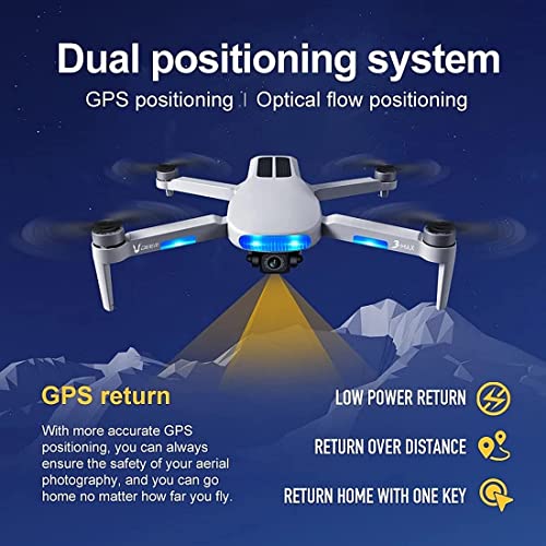 Drone GPS con cámara 8K para adultos, FPV RC Quadcopter Drone plegable con 60 minutos de tiempo de vuelo, retorno automático a casa, sígueme, control de gestos, viene con 2 baterías y estuche de almac