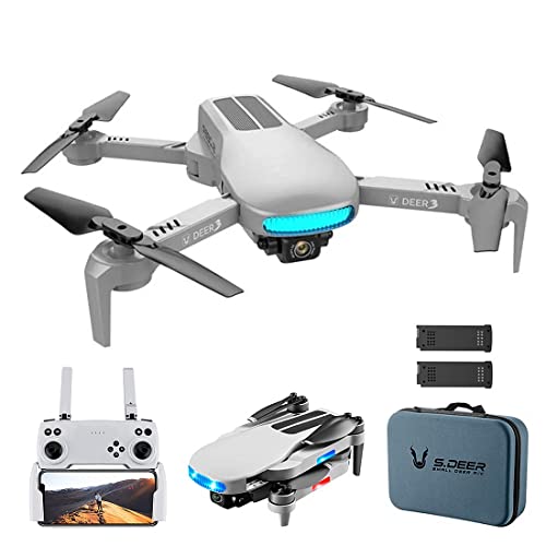 Drone GPS con cámara 8K para adultos, FPV RC Quadcopter Drone plegable con 60 minutos de tiempo de vuelo, retorno automático a casa, sígueme, control de gestos, viene con 2 baterías y estuche de almac