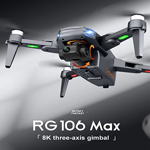 Drone GPS plegable con cámara 4K FHD,3 ejes de vuelo,28 minutos de vuelo ultra. Follow-Me, motor sin escobillas, Tap-Fly, punto de interés de la altitud Hold Drone plegable para principiantes adulto