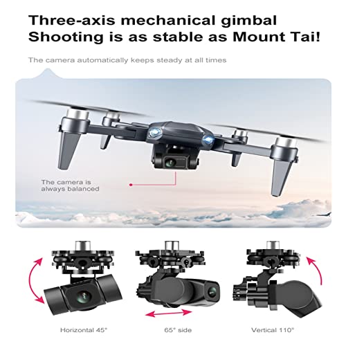 Drone GPS plegable con cámara 4K FHD,3 ejes de vuelo,28 minutos de vuelo ultra. Follow-Me, motor sin escobillas, Tap-Fly, punto de interés de la altitud Hold Drone plegable para principiantes adulto