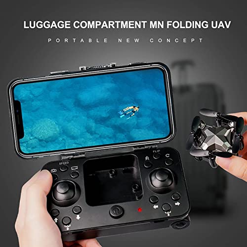 Drones Plegables DH-120 con cámara 4K HD, cuadricóptero de Control Remoto con Forma de Equipaje Impermeable más Reciente de 2021 para Principiantes, Video en Vivo HD Avión RC Gran Angular, r