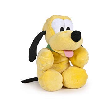 Dsney Famosa Softies - Peluche Pluto Flopsie, Mascota Mickey Mouse 25cm Calidad Soft Blister- Famosa 760010781